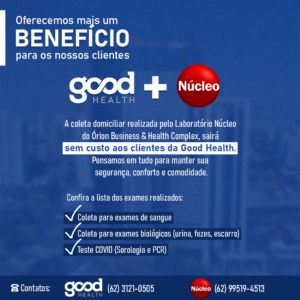 Read more about the article Benefício Good Health + Laboratório Núcleo