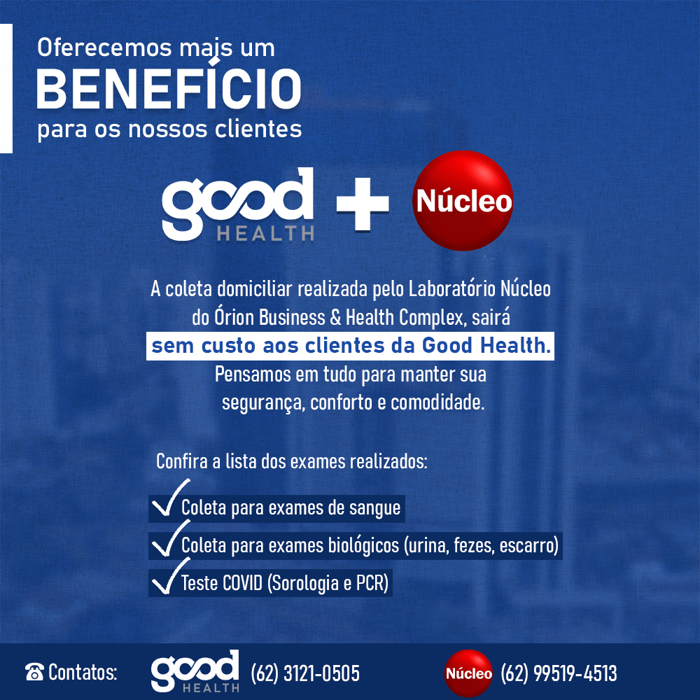 Benefício Good Health + Laboratório Núcleo